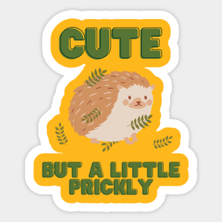 Cute but prickly hedgehog Sticker